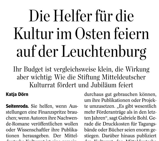Pressebericht aus der Ostthüringer Zeitung